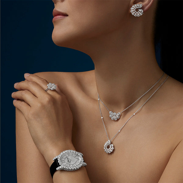 CHOPARD DIAMOND-SET L'HEURE DU DIAMANT WITH BLACK STRAP (Image 5)