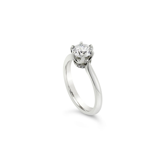 PLATINUM 1.07CT CENTO CUT DIAMOND ROBERTO COIN ENGAGEMENT RING (Image 2)