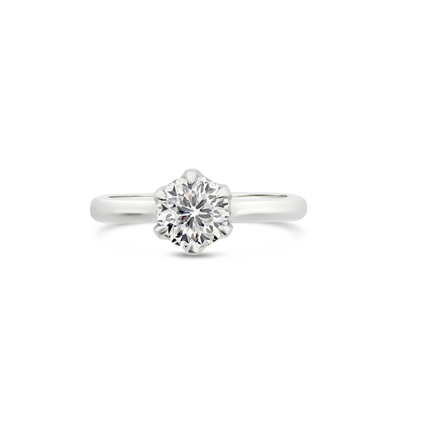 PLATINUM 1.07CT CENTO CUT DIAMOND ROBERTO COIN ENGAGEMENT RING (Image 1)