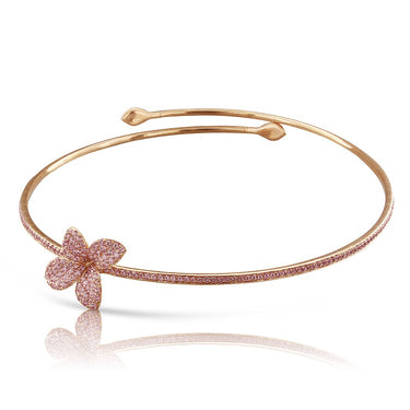 PETIT GARDEN 18CT ROSE GOLD CHOCKER NECKLACE WITH PINK SAPPHIRES