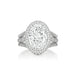 PLATINUM 5.02CT OVAL CUT PAVE HALO DESIGN DIAMOND RING (Thumbnail 2)