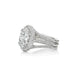 PLATINUM 5.02CT OVAL CUT PAVE HALO DESIGN DIAMOND RING (Thumbnail 3)
