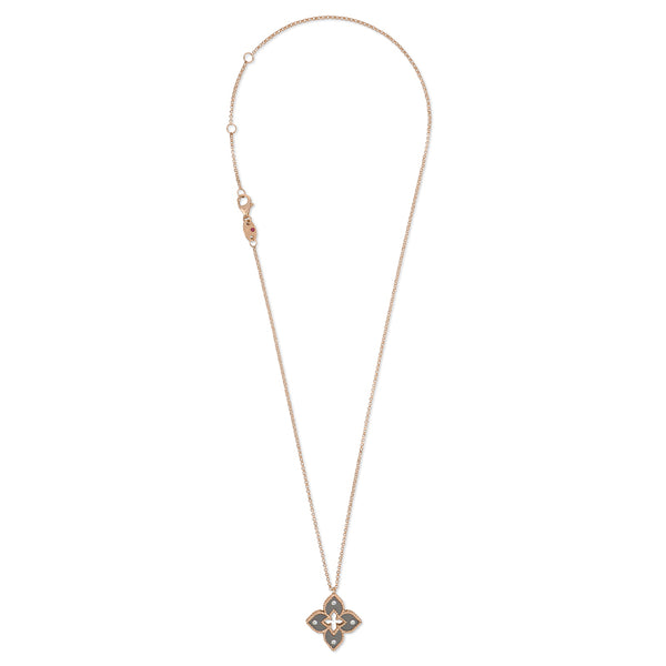 ROBERTO COIN 'VENETIAN PRINCESS' 18CT ROSE GOLD & TITANIUM DIAMOND NECKLACE (Image 2)