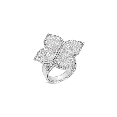 ROBERTO COIN 'PRINCESS FLOWER' 18CT WHITE GOLD DIAMOND RING