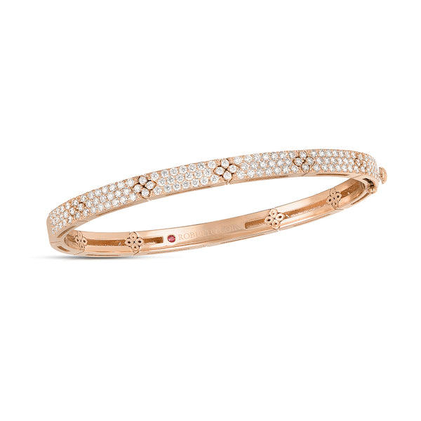 ROBERTO COIN 'LOVE IN VERONA' 18CT ROSE GOLD DIAMOND BANGLE (Image 1)