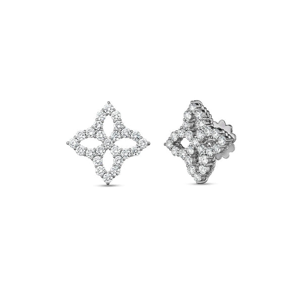 ROBERTO COIN 'DIAMOND PRINCESS' 18CT WHITE GOLD DIAMOND EARRINGS (Image 1)