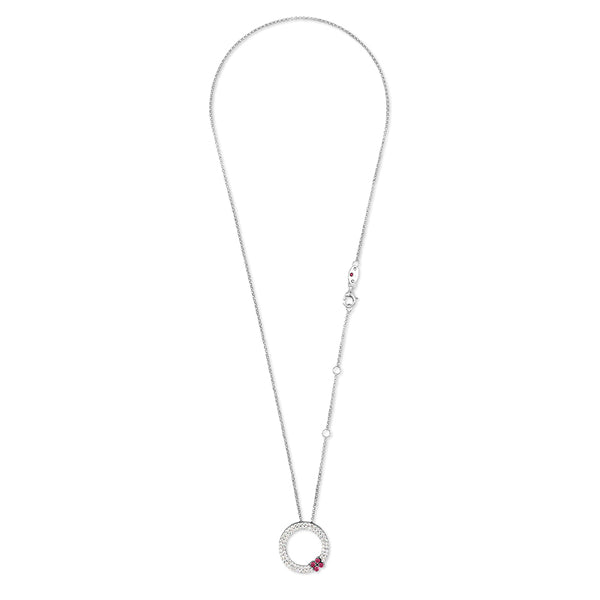 ROBERTO COIN 'LOVE IN VERONA' 18CT WHITE GOLD RUBY & DIAMOND NECKLACE (Image 2)