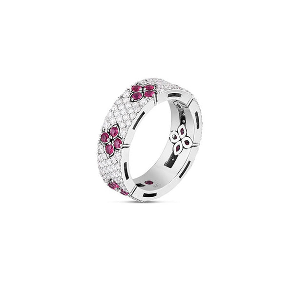 ROBERTO COIN 'LOVE IN VERONA' 18CT WHITE GOLD RUBY & DIAMOND RING (Image 2)