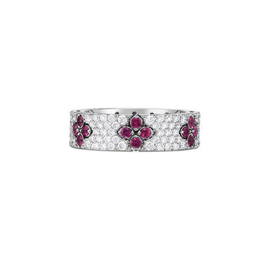 ROBERTO COIN 'LOVE IN VERONA' 18CT WHITE GOLD RUBY & DIAMOND RING