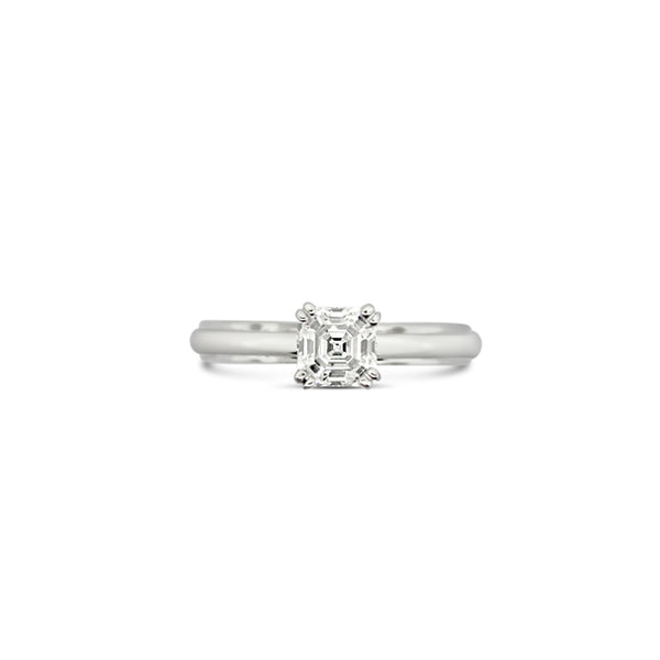 PLATINUM ROYAL ASSCHER CUT DIAMOND "SARAH" RING (Image 1)