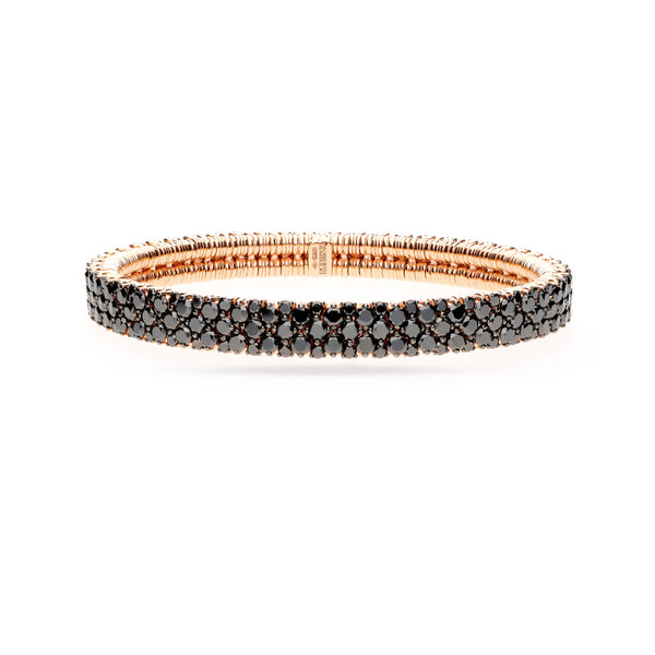 DEMEGLIO 'CASHMERE' 18CT ROSE GOLD BLACK DIAMOND BRACELET (Image 1)