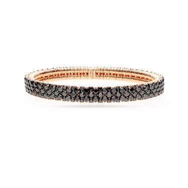 DEMEGLIO 'CASHMERE' 18CT ROSE GOLD BLACK DIAMOND BRACELET