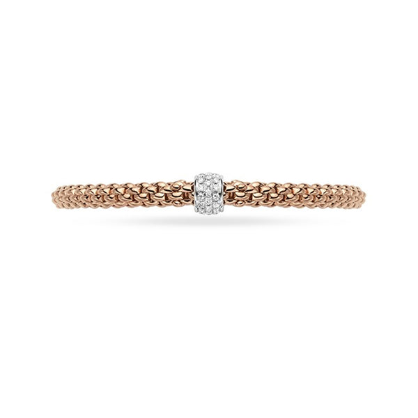 FOPE 'SOLO' 18CT ROSE GOLD AND 18CT WHITE GOLD PAVE SET DIAMOND BRACELET (Image 2)