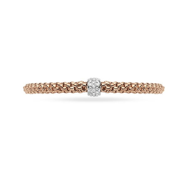 FOPE 'SOLO' 18CT ROSE GOLD AND 18CT WHITE GOLD PAVE SET DIAMOND BRACELET (Image 2)