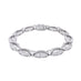 18CT WHITE GOLD DIAMOND SET OVAL LINK BRACELET (Thumbnail 2)