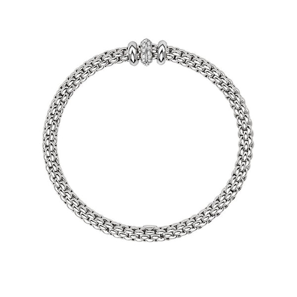 FOPE 'FLEX'IT SOLO' 18CT WHITE GOLD PAVE DIAMOND BRACELET (Image 3)