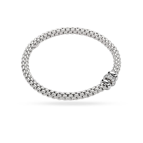 FOPE 'FLEX'IT SOLO' 18CT WHITE GOLD PAVE DIAMOND BRACELET (Image 1)