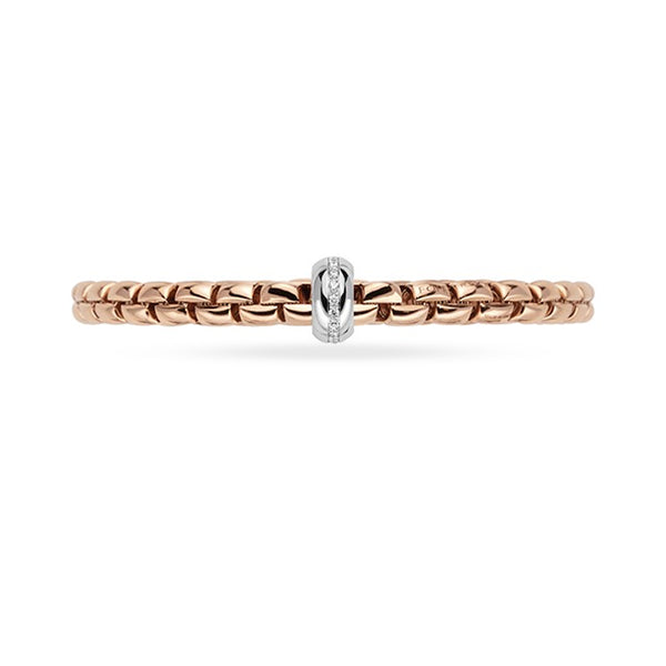 FOPE 'FLEX'IT EKA' 18CT ROSE GOLD AND 18CT WHITE GOLD DIAMOND SET RONDELLE BRACELET (Image 2)