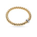 FOPE 'EKA' 18CT YELLOW GOLD AND 18CT WHITE GOLD DIAMOND SET RHONDEL FLEXIBLE BRACELET (Thumbnail 1)