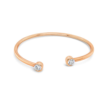 STOCKERT 'MOONSTRUCK' 18CT ROSE GOLD DIAMOND BANGLE