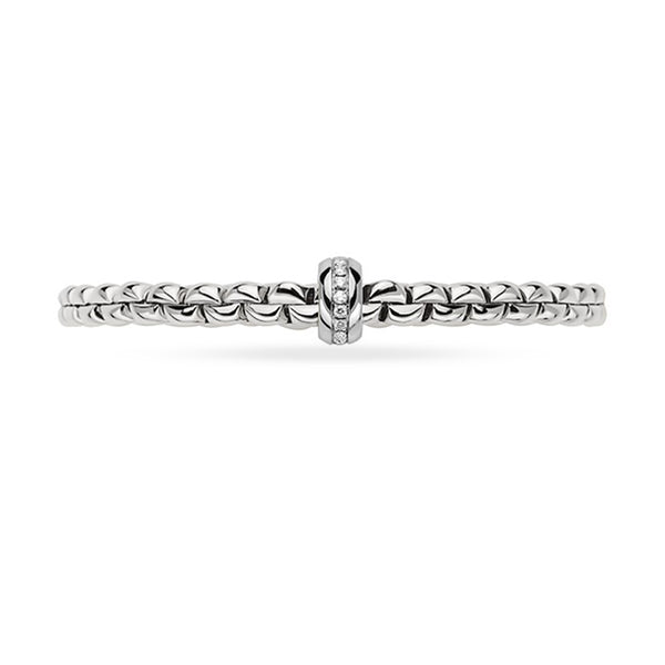 FOPE 'FLEX'IT EKA' 18CT WHITE GOLD PAVE DIAMOND RONDELLE BRACELET (Image 2)