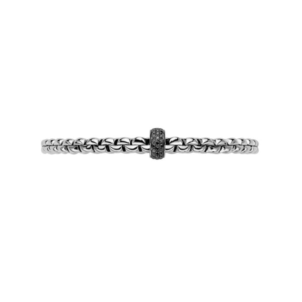 FOPE 'EKA' 18CT WHITE GOLD BLACK DIAMOND BRACELET (Image 2)