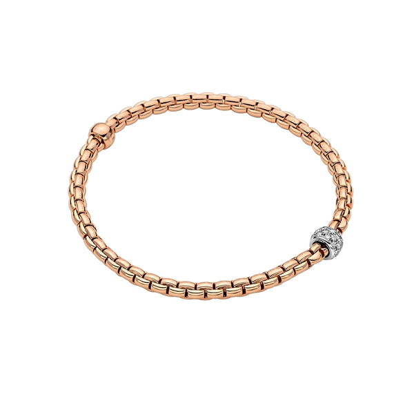FOPE 'EKA' 18CT ROSE GOLD DIAMOND BRACELET (Image 1)