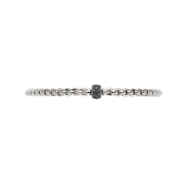 FOPE 'EKA' 18CT WHITE GOLD BLACK DIAMOND BRACELET (Image 2)