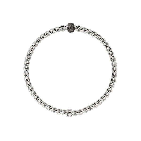 FOPE 'EKA' 18CT WHITE GOLD BLACK DIAMOND BRACELET (Image 3)