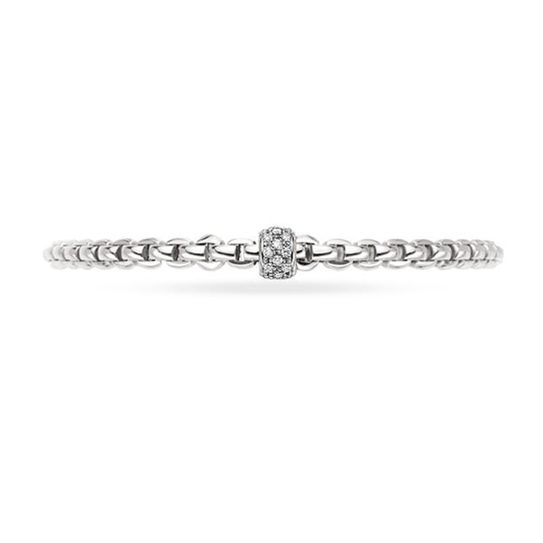 FOPE 'EKA' 18CT WHITE GOLD DIAMOND PAVE SET RONDELLE BRACELET (Image 2)