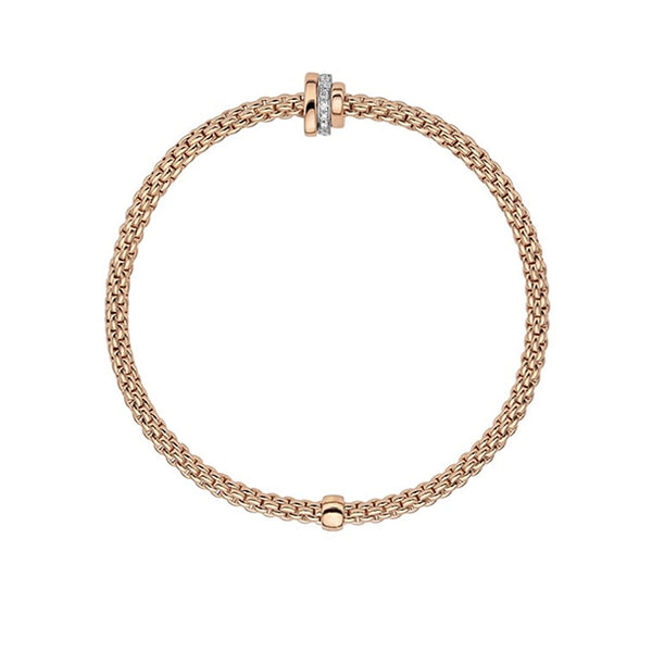 FOPE 'FLEX'IT PRIMA' 18CT ROSE GOLD AND 18CT WHITE GOLD PAVE DIAMOND BRACELET (Image 3)