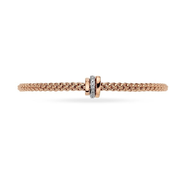 FOPE 'FLEX'IT PRIMA' 18CT ROSE GOLD AND 18CT WHITE GOLD PAVE DIAMOND BRACELET (Image 2)