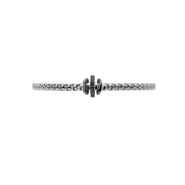 FOPE 'EKA' 18CT WHITE GOLD BLACK DIAMOND BRACELET (Image 2)