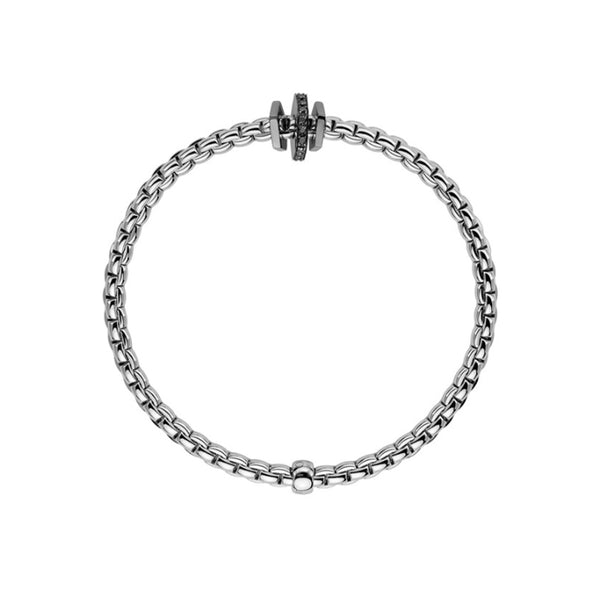 FOPE 'EKA' 18CT WHITE GOLD BLACK DIAMOND BRACELET (Image 3)