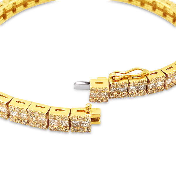 18CT YELLOW GOLD FANCY YELLOW DIAMOND BRACELET (Image 3)