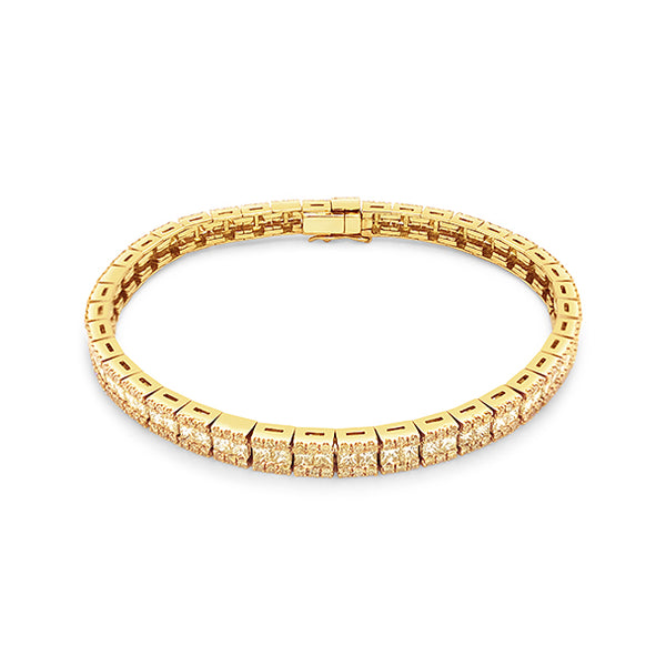 18CT YELLOW GOLD FANCY YELLOW DIAMOND BRACELET (Image 2)