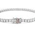 18CT WHITE GOLD 7.20CT WHITE DIAMOND LINE BRACELET WITH PINK DIAMOND CLASP (Thumbnail 3)