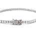 18CT WHITE GOLD 5.10CT WHITE DIAMOND LINE BRACELET WITH PINK DIAMOND CLASP (Thumbnail 3)