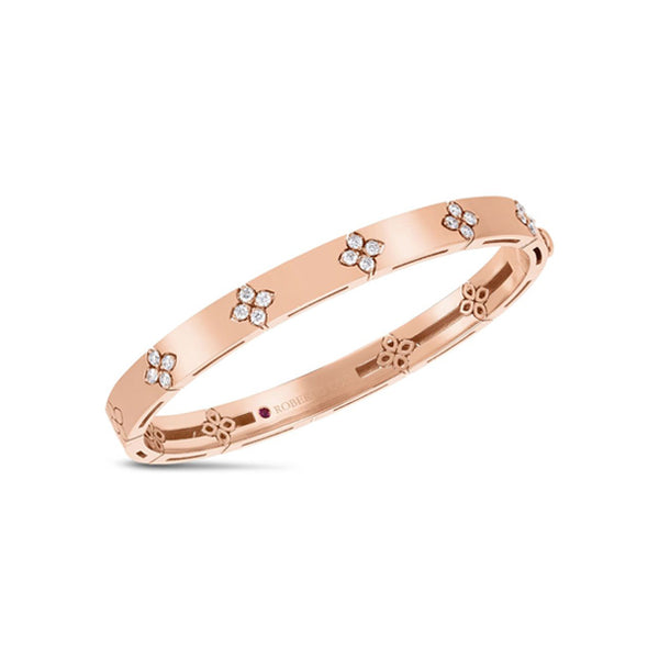 ROBERTO COIN 'LOVE IN VERONA' 18CT ROSE GOLD DIAMOND BANGLE (Image 1)