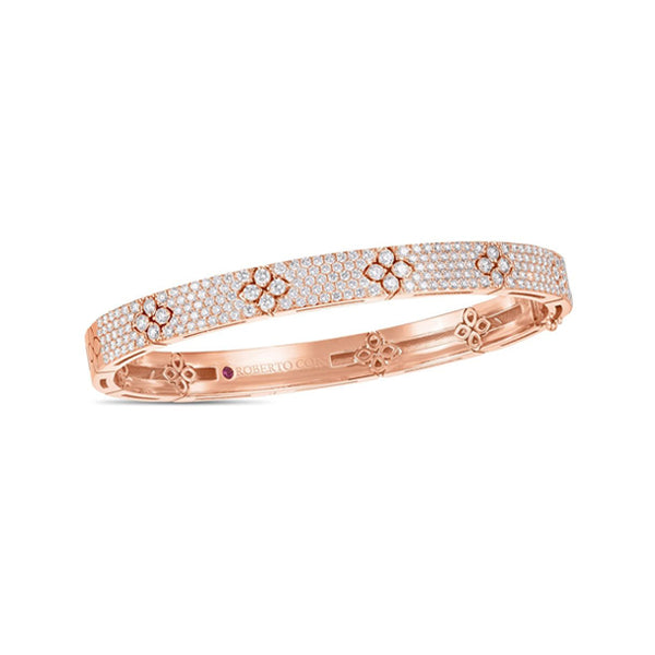 ROBERTO COIN 'LOVE IN VERONA' 18CT ROSE GOLD DIAMOND BANGLE (Image 1)