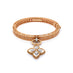 ROBERTO COIN PRINCESS FLOWER 18CT ROSE & WHITE GOLD MOTHER OF PEARL & DIAMOND BANGLE (Thumbnail 2)