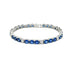 NEW ITALIAN ART 18CT WHITE GOLD SAPPHIRE AND DIAMOND LINE BRACELET (Thumbnail 2)