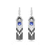 'NORMANDY COLLECTION' 18CT WHITE GOLD TANZANITE, DIAMOND AND BLACK ENAMEL DROP EARRINGS (Thumbnail 2)