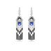 'NORMANDY COLLECTION' 18CT WHITE GOLD TANZANITE, DIAMOND AND BLACK ENAMEL DROP EARRINGS (Thumbnail 2)