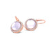 'COCKTAIL' 18CT ROSE GOLD QUARTZ, MOTHER OF PEARL AND DIAMOND DROP EARRINGS (Thumbnail 1)