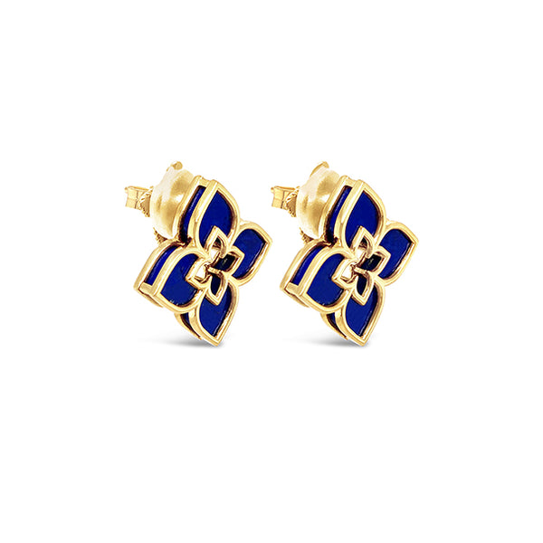 ROBERTO COIN 'VENETIAN PRINCESS' 18CT YELLOW GOLD LAPIS LAZULI STUD EARRINGS (Image 2)