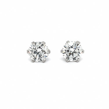 18CT WHITE GOLD DIAMOND STUD EARRINGS