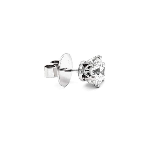 18CT WHITE GOLD DIAMOND STUD EARRINGS (Image 2)