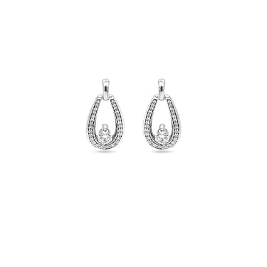 STOCKERT 18CT WHITE GOLD DIAMOND DROP EARRINGS