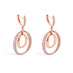 18CT ROSE GOLD AND CHAMPAGNE DIAMOND PAVE SET DROP EARRINGS (Thumbnail 2)
